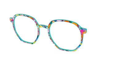 The Imaginative Tortoise with Bubble Glitter - Angle Top Thumbnail - Pair Eyewear