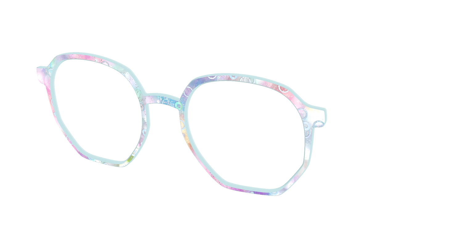 The Mermaid Bokeh with Bubble Glitter - Angle Top Image - Pair Eyewear