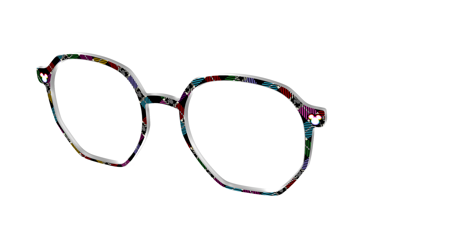 The Mickey Plaid - Angle Top Image - Pair Eyewear