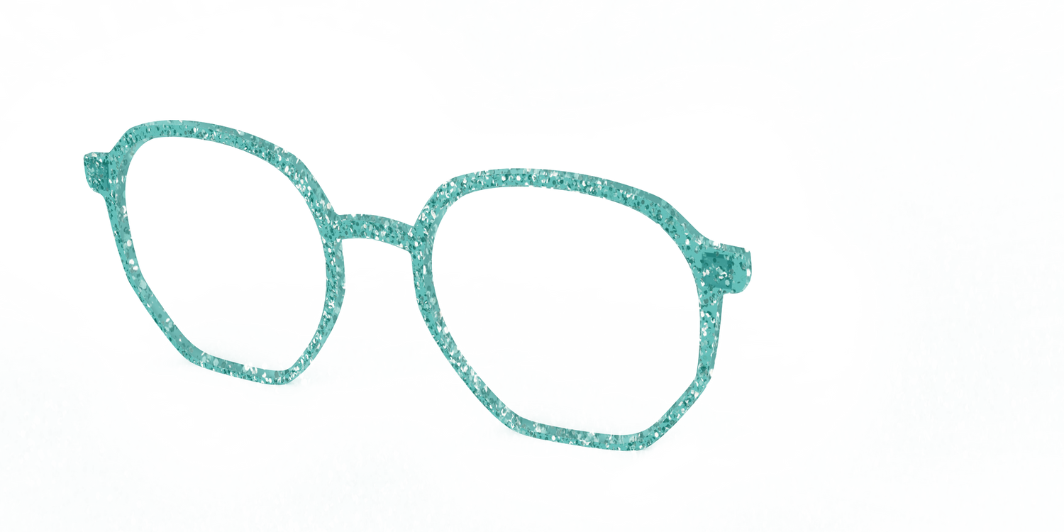 The Mint Sparkle - Angle Top Image - Pair Eyewear
