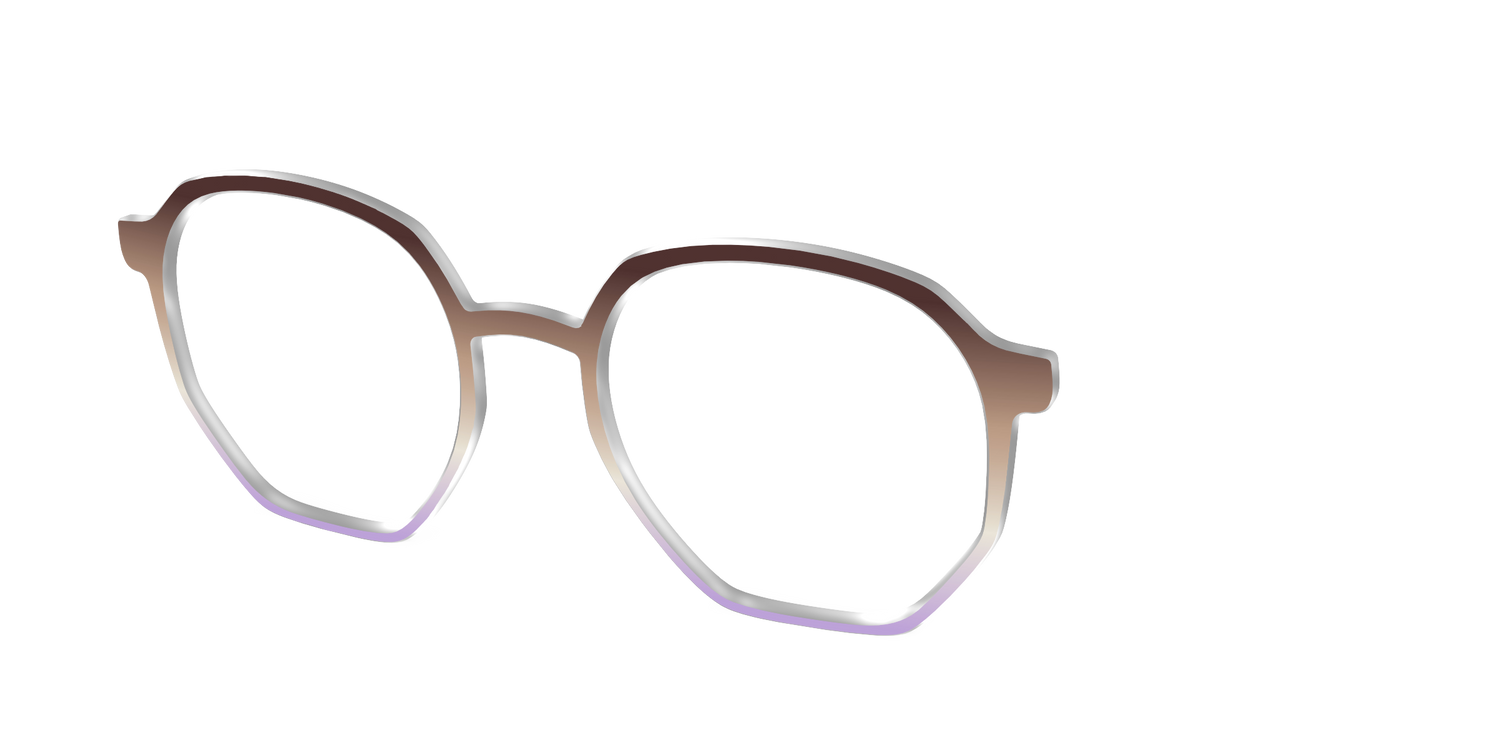 The Mocha to Light Lavender Gradient - Angle Top Image - Pair Eyewear