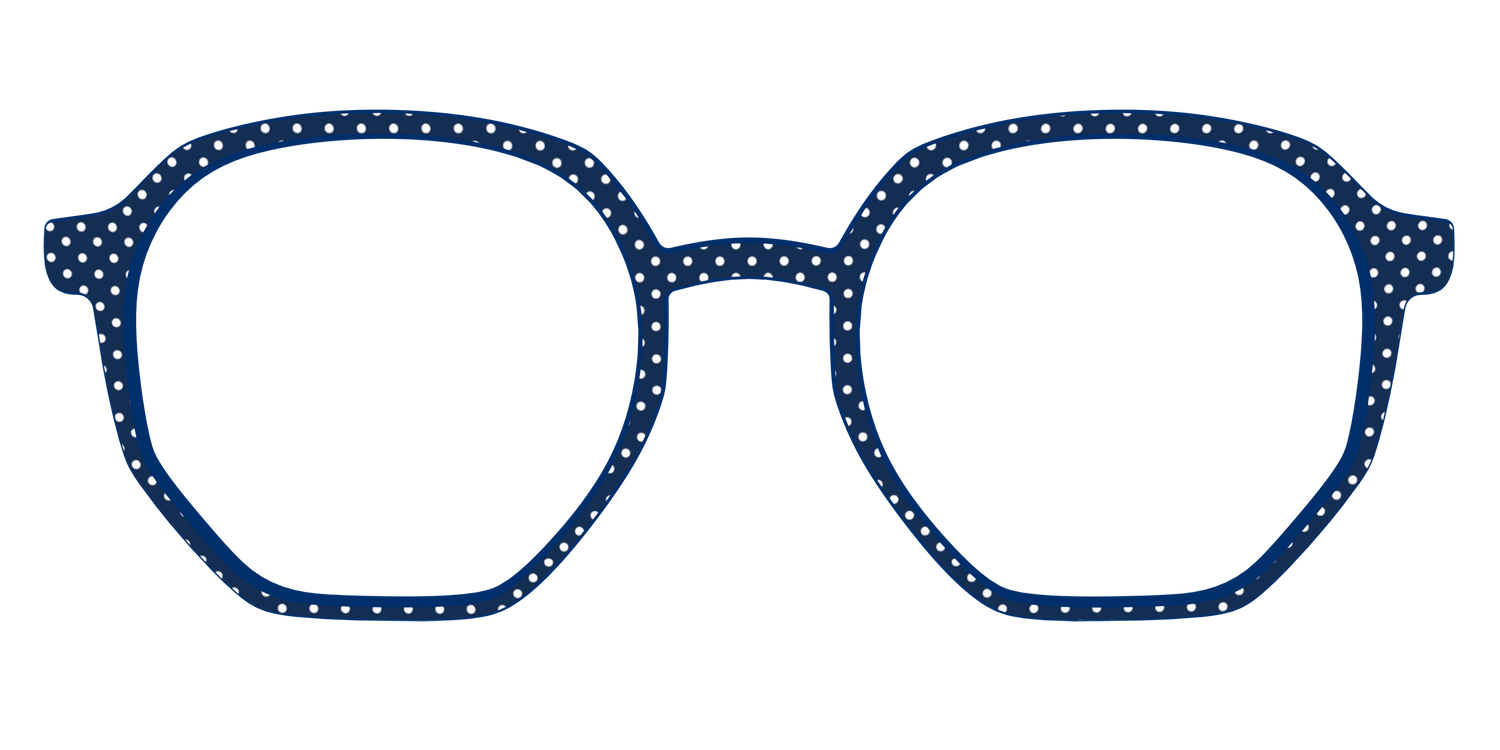 The Navy Pin Dot - Front Top Image - Pair Eyewear