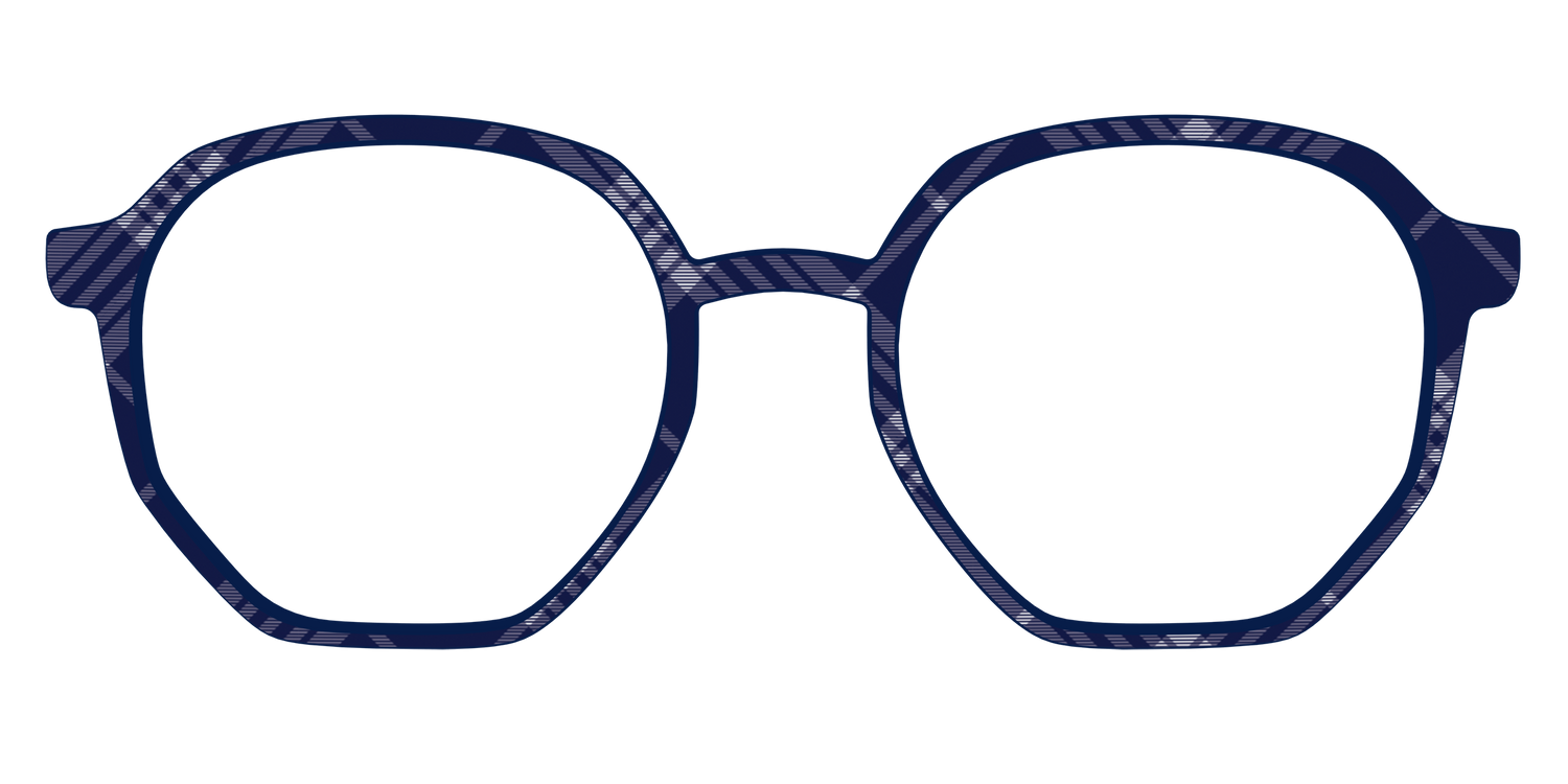 The Navy Twill Plaid - Front Top Image - Pair Eyewear