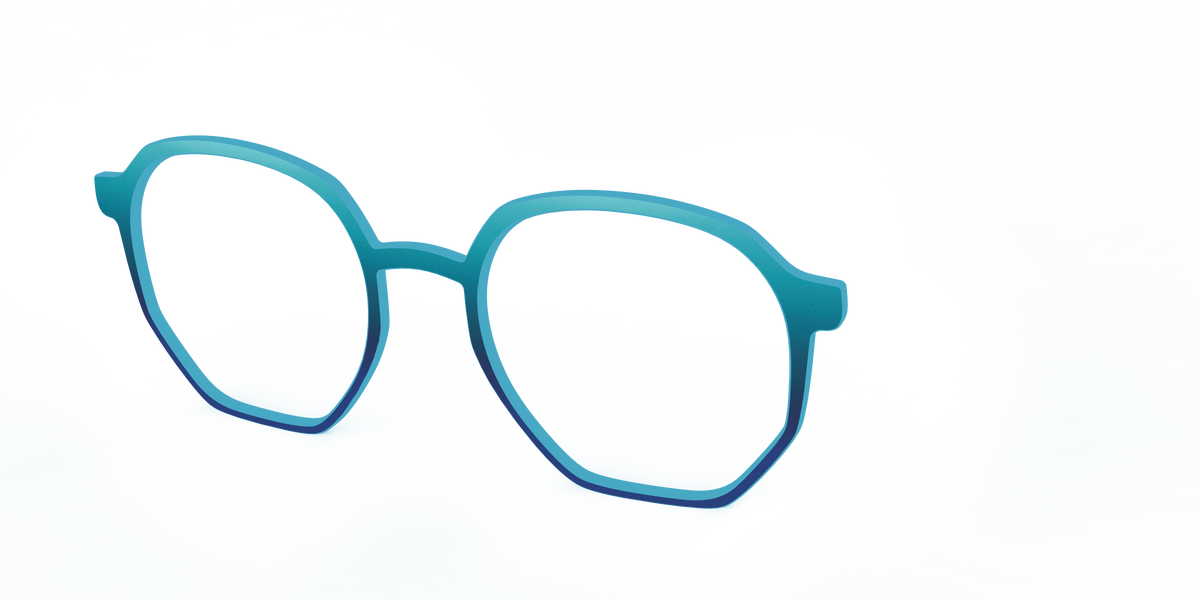 The Ocean Blue - Angle Top Image - Pair Eyewear
