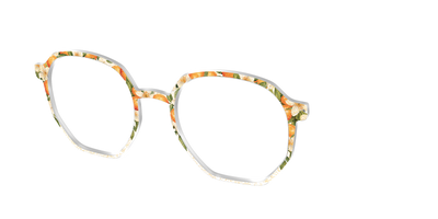 The Orange Blossom Glitter Crystal - Angle Top Thumbnail - Pair Eyewear
