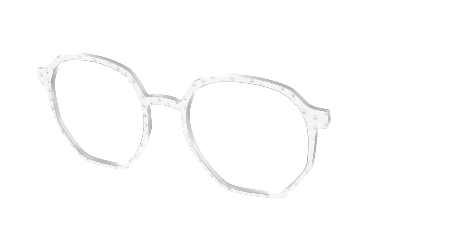 The Pearl Shimmer Polka Dots - Angle Top Image - Pair Eyewear