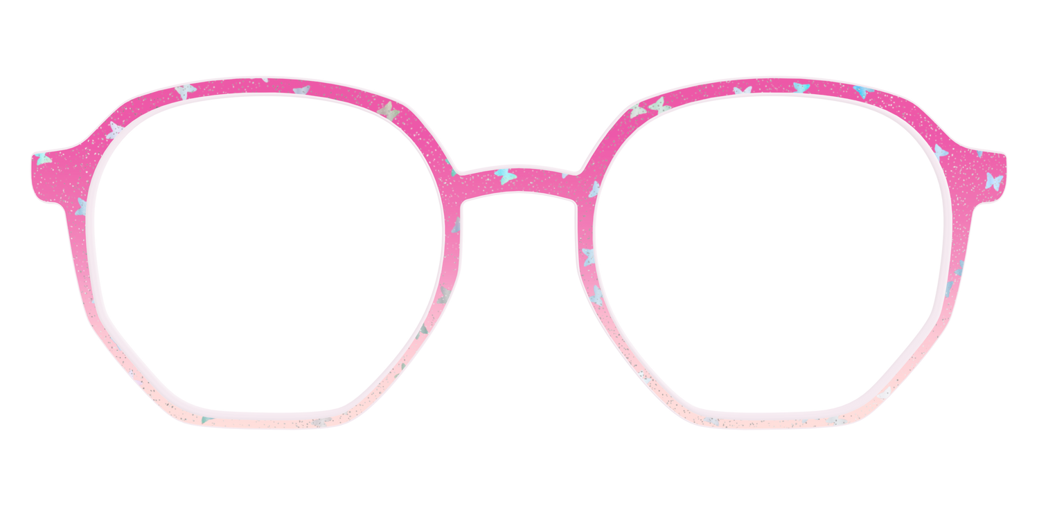 The Pink Butterfly Sparkle Crystal - Front Top Image - Pair Eyewear