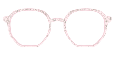 The Pink Shimmer Petals with Silver Foil - Front Top Thumbnail - Pair Eyewear