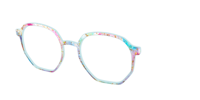The Pixie Bokeh with Gold Flakes - Angle Top Thumbnail - Pair Eyewear