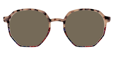 The Polarized Cookie Dough Tortoise & Plaid Split Sun Top - Front Top Thumbnail - Pair Eyewear