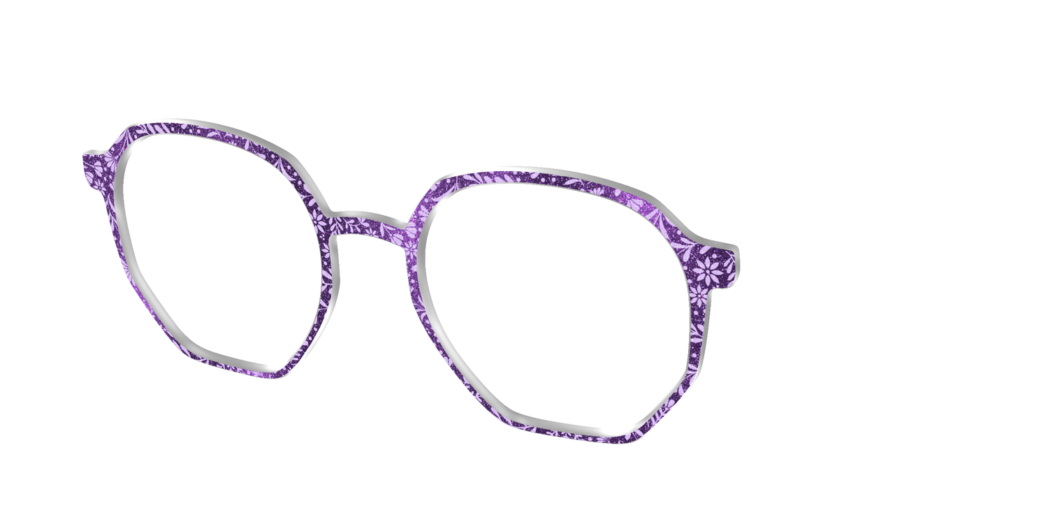 The Purple Shimmer Botanical - Angle Top Image - Pair Eyewear
