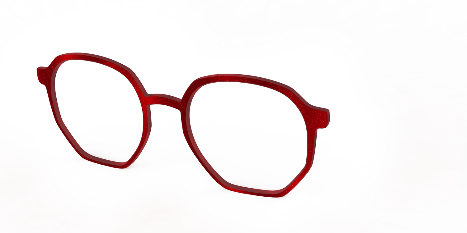 The Red Shimmer - Angle Top Image - Pair Eyewear