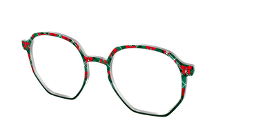 The Ribbon-Clad Plaid - Angle Top Thumbnail - Pair Eyewear