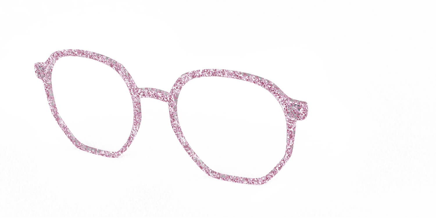 The Rose Gold Sparkle - Angle Top Image - Pair Eyewear