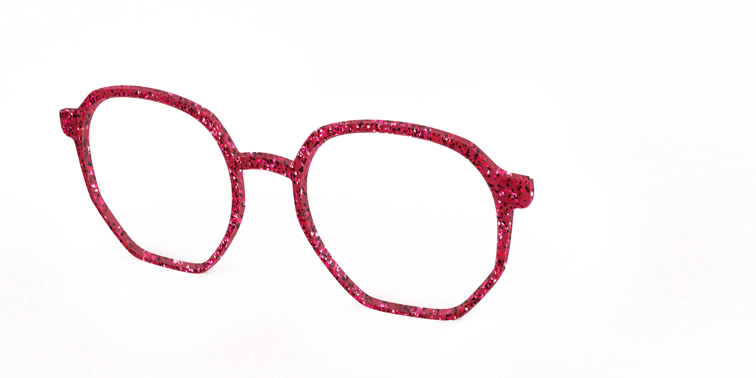 The Ruby Sparkle - Angle Top Image - Pair Eyewear
