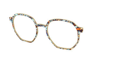 The Seashell Tortoise with Holographic Glitter - Angle Top Thumbnail - Pair Eyewear