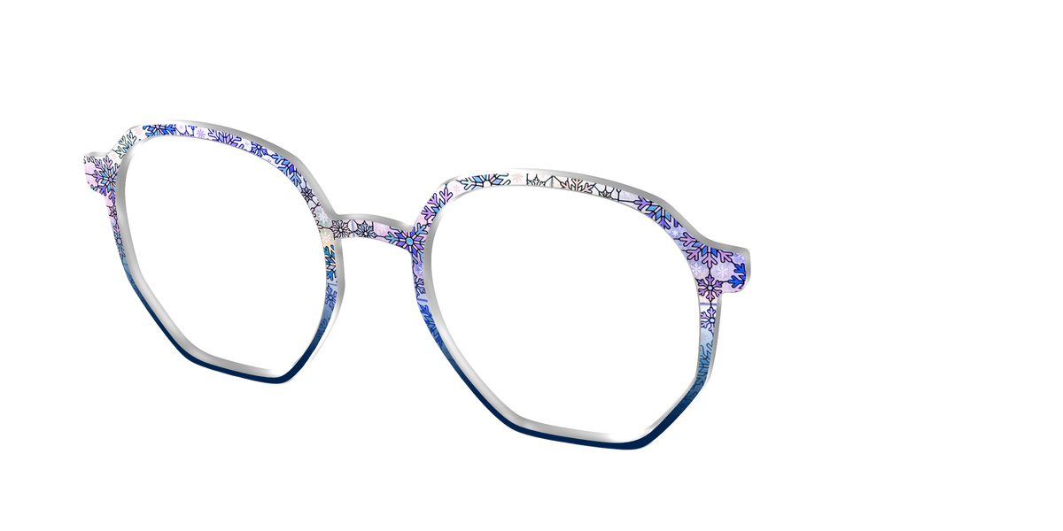 The Snowfall Stained Glass - Angle Top Image - Pair Eyewear