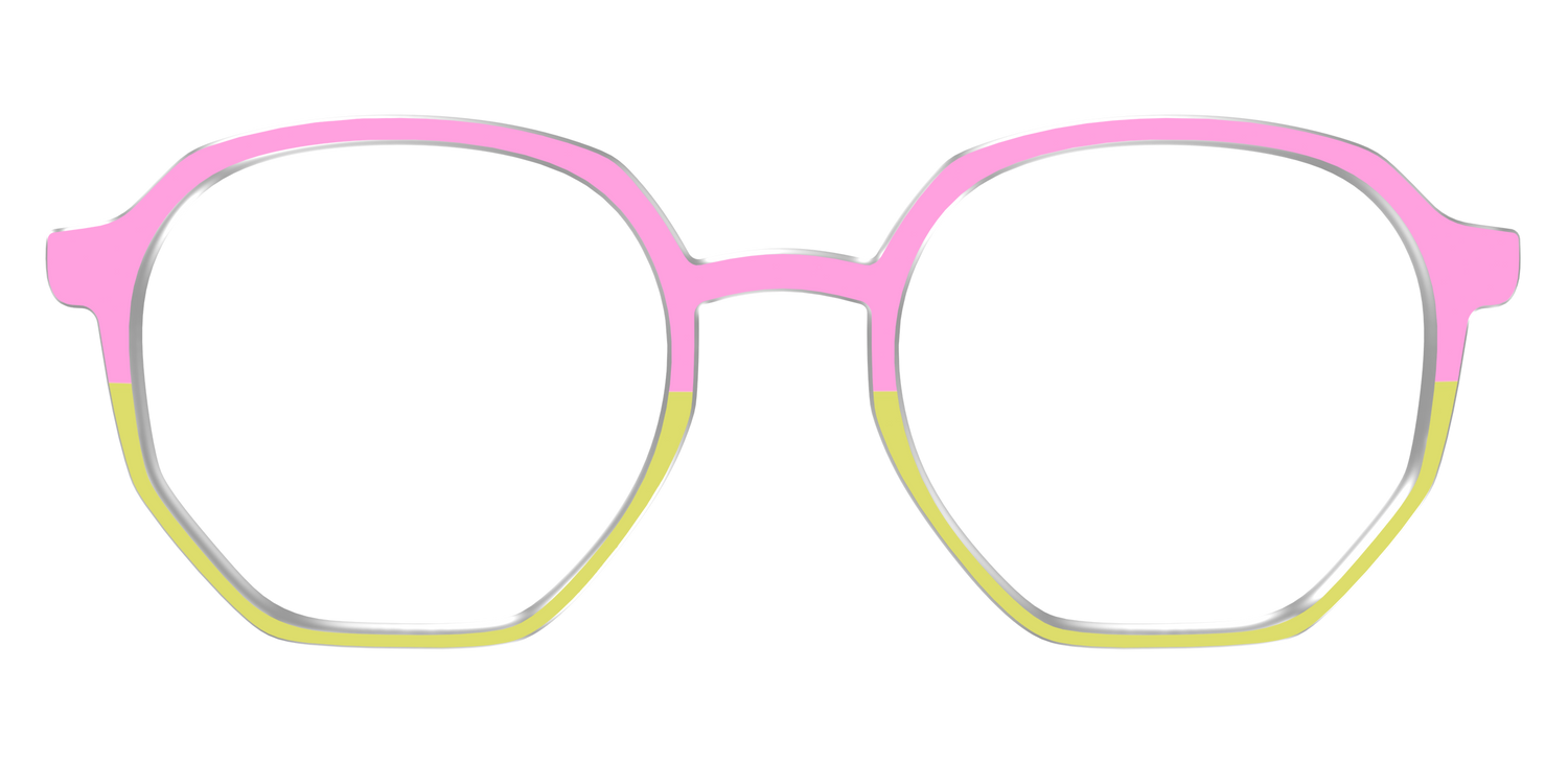 The Sweet Pea & Chartreuse Split - Front Top Image - Pair Eyewear