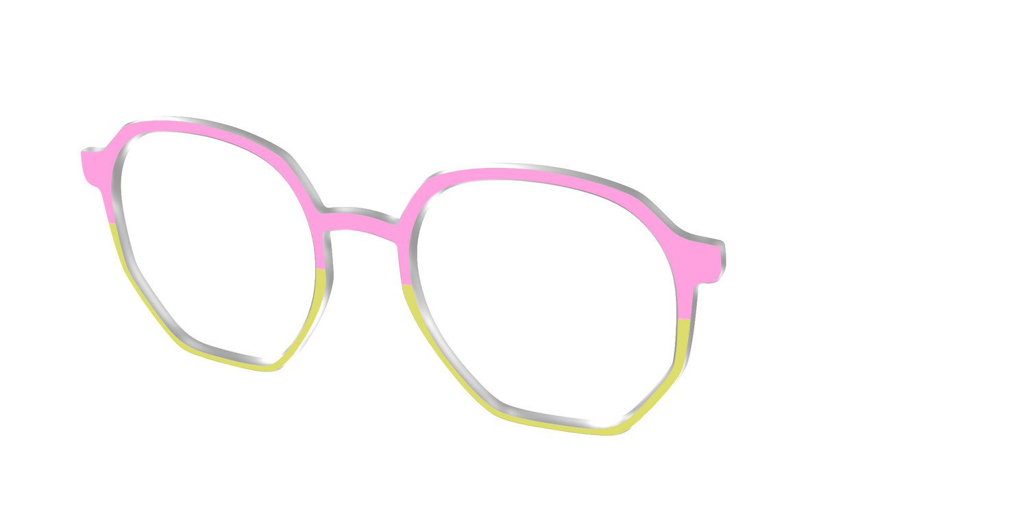 The Sweet Pea & Chartreuse Split - Angle Top Image - Pair Eyewear