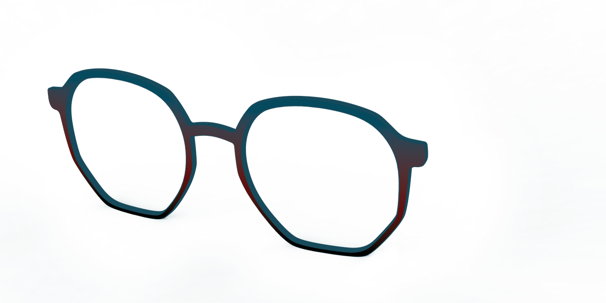 The Teal to Espresso Gradient - Angle Top Image - Pair Eyewear