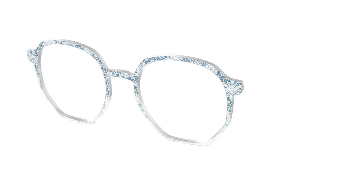 The White Lace Snowflake Crystal - Angle Top Image - Pair Eyewear