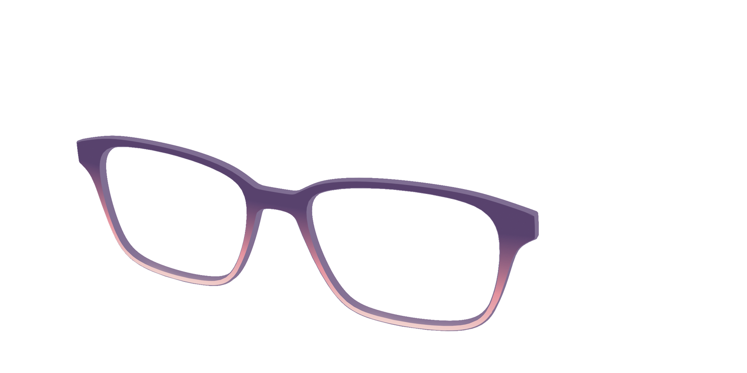 The Acai to Blush Gradient - Angle Top Image - Pair Eyewear