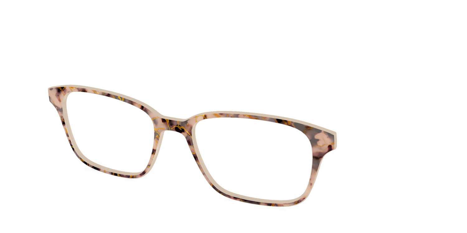 The Almond Tortoise with Gold Streaks - Angle Top Image - Pair Eyewear