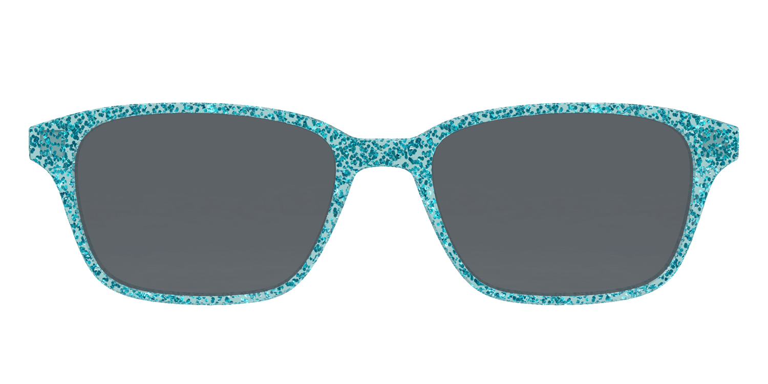 The Polarized Aquamarine Sparkle Sun Top - Front Top Image - Pair Eyewear