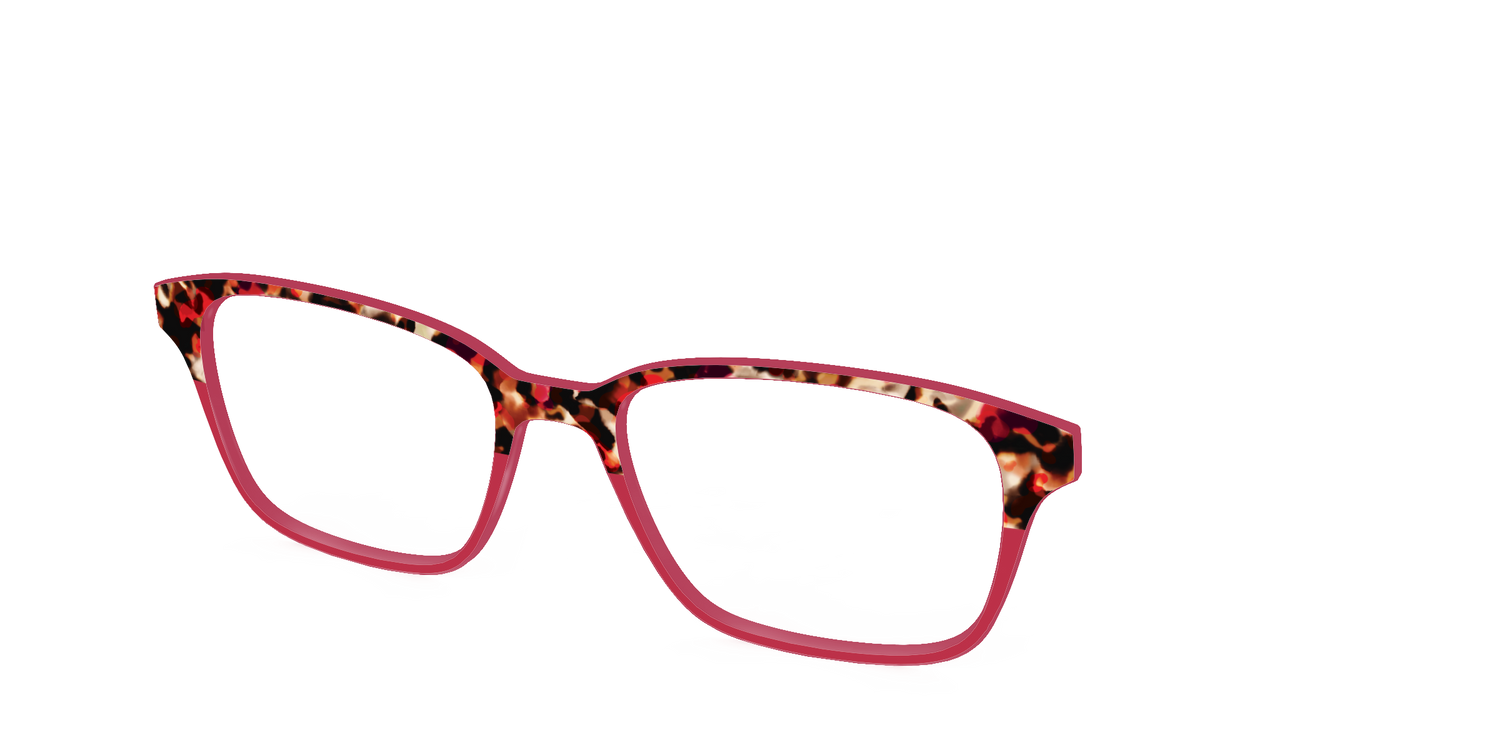 The Auburn Tortoise Crystal Split - Angle Top Image - Pair Eyewear