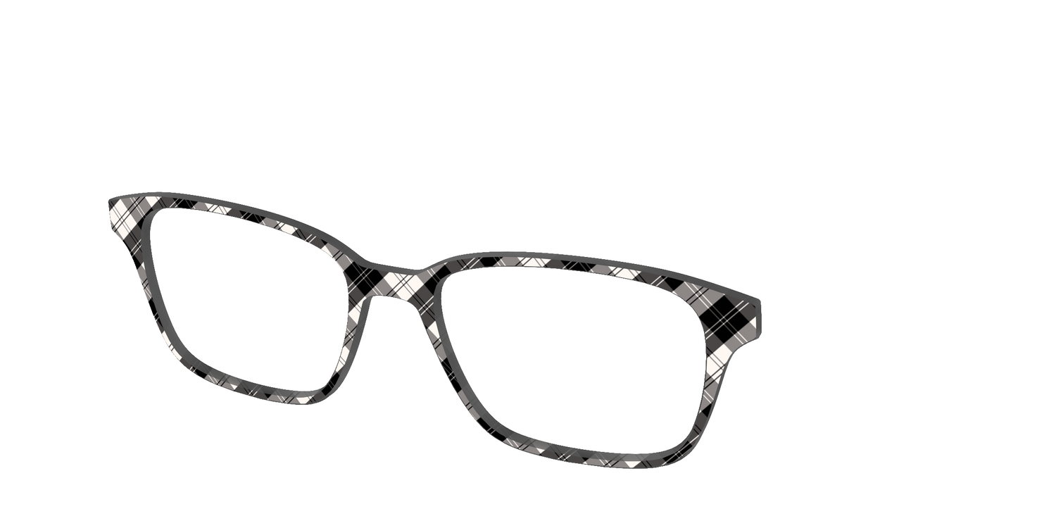 The B&W Plaid - Angle Top Image - Pair Eyewear
