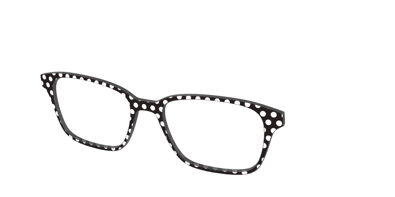 The Black Polka Dots - Angle Top Image - Pair Eyewear