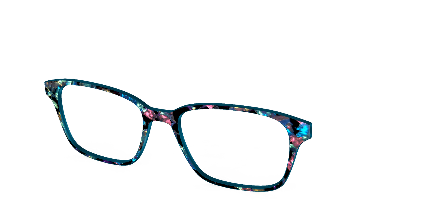 The Black Prismatic Pearl Tortoise - Angle Top Image - Pair Eyewear