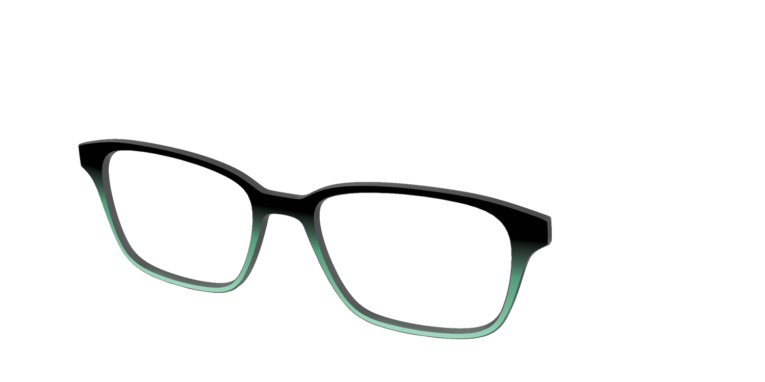 The Black to Spearmint Gradient - Angle Top Image - Pair Eyewear