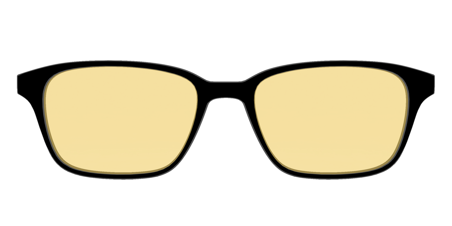 The Black With Citrine Yellow Lens - Front Top Image - Pair Eyewear