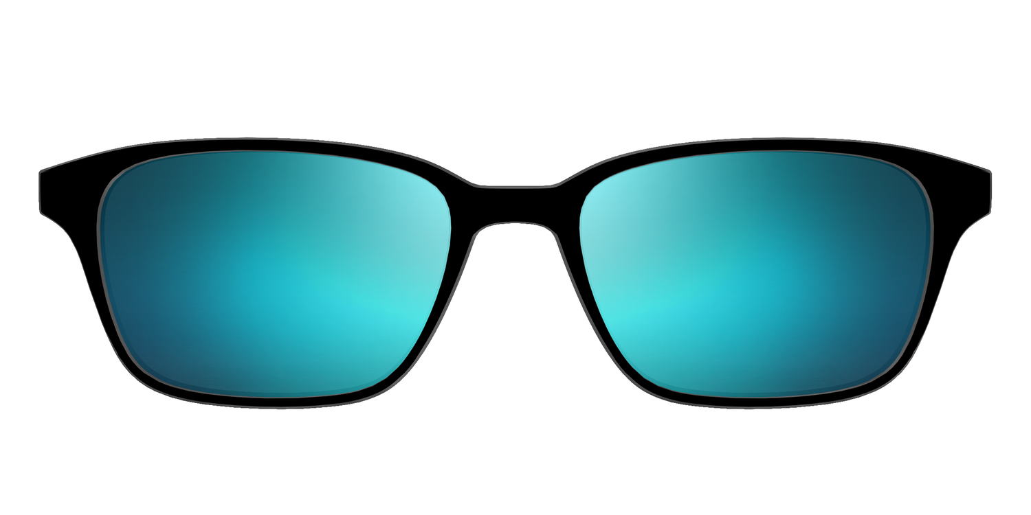 The Polarized Blue Reflective Sun Top - Front Top Image - Pair Eyewear