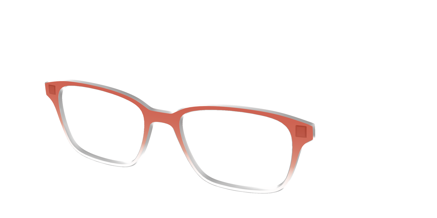 The Burnt Orange Gradient Crystal - Angle Top Image - Pair Eyewear