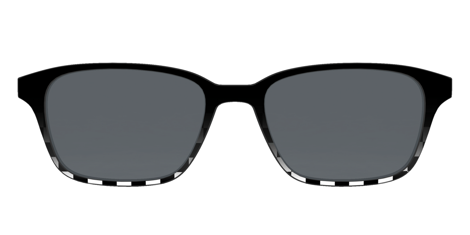The Polarized Checkerboard Fade Sun Top - Front Top Image - Pair Eyewear