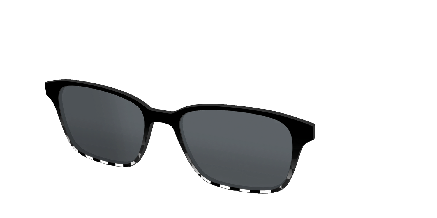 The Polarized Checkerboard Fade Sun Top - Angle Top Image - Pair Eyewear