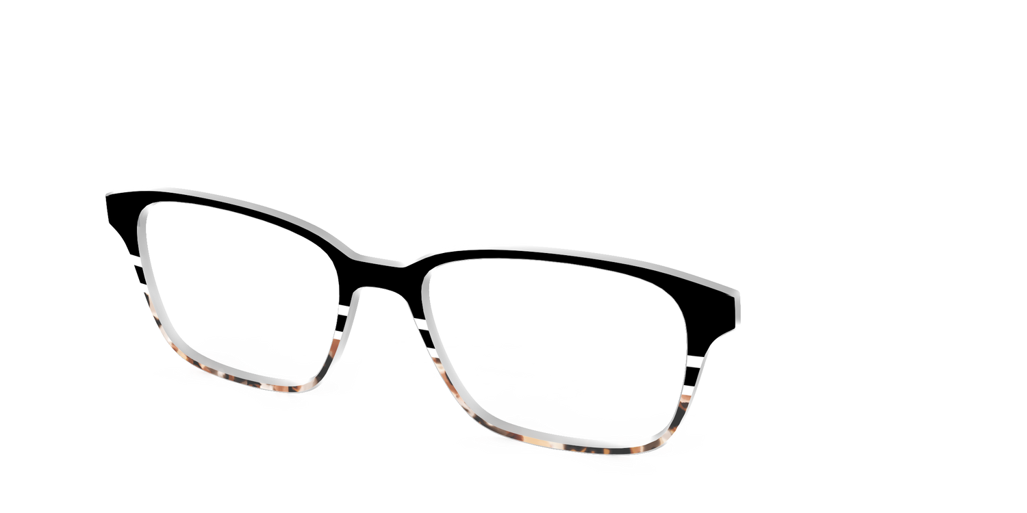 The Chic Tortoise Crystal Split - Angle Top Image - Pair Eyewear