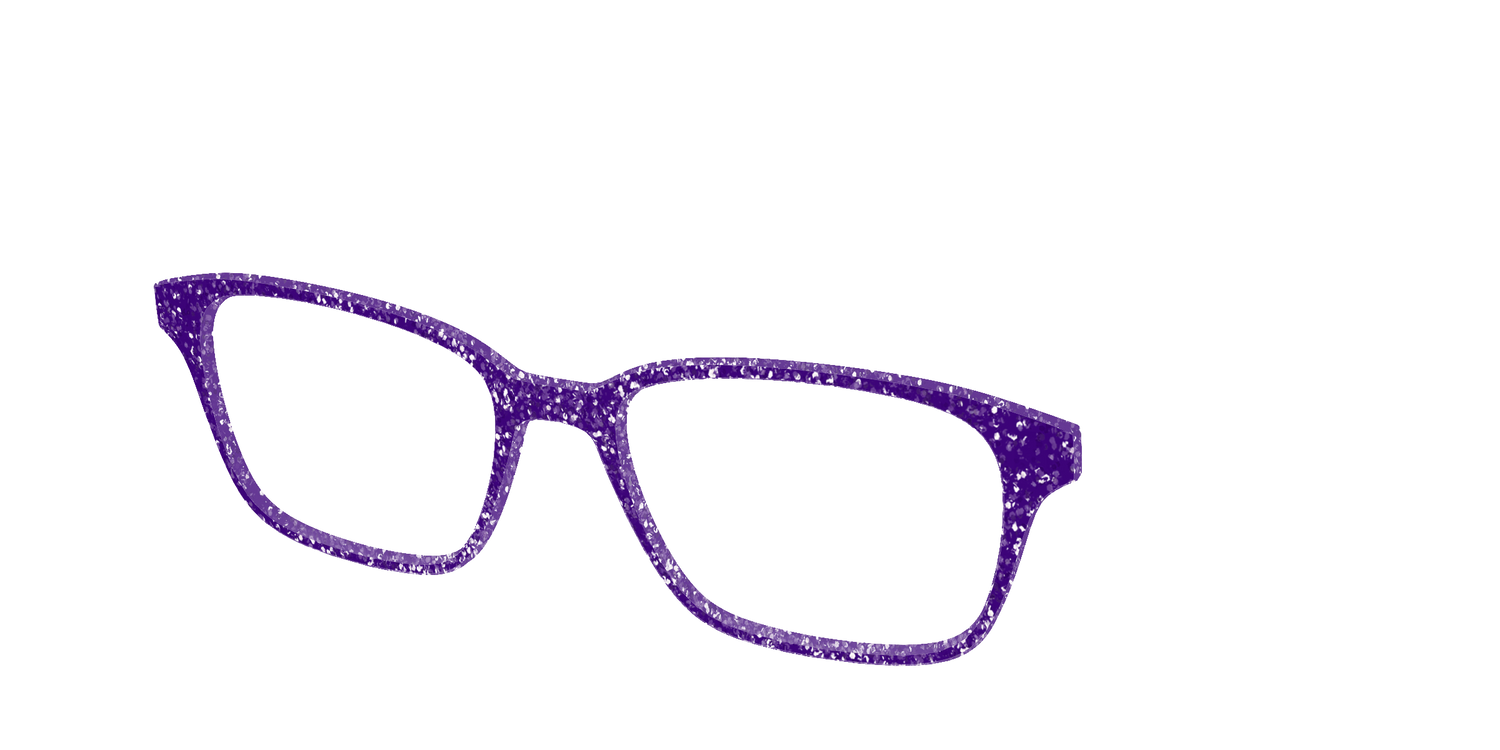 The Electric Purple Sparkle - Angle Top Image - Pair Eyewear