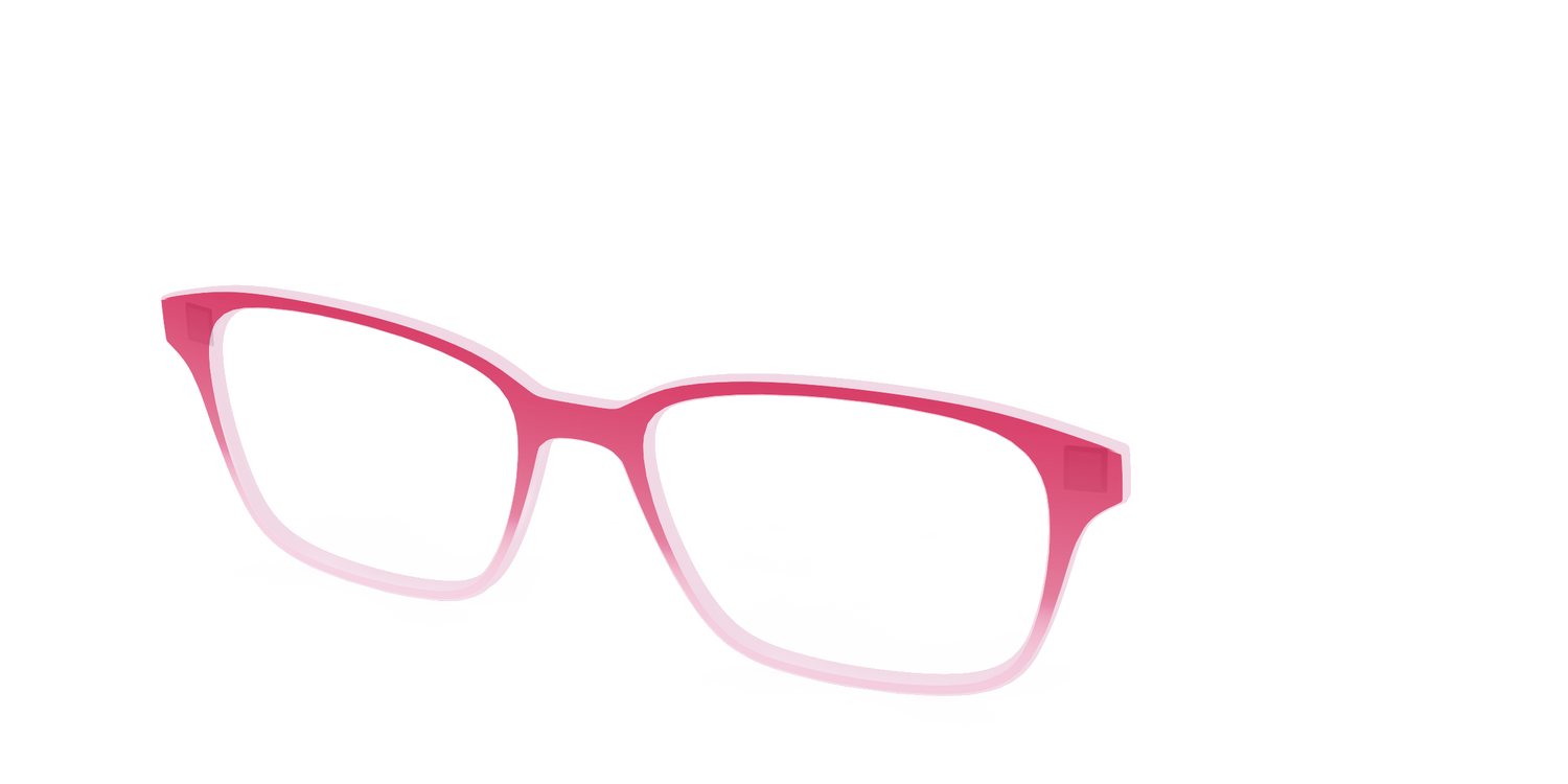 The Flamingo to Blush Gradient Crystal - Angle Top Image - Pair Eyewear