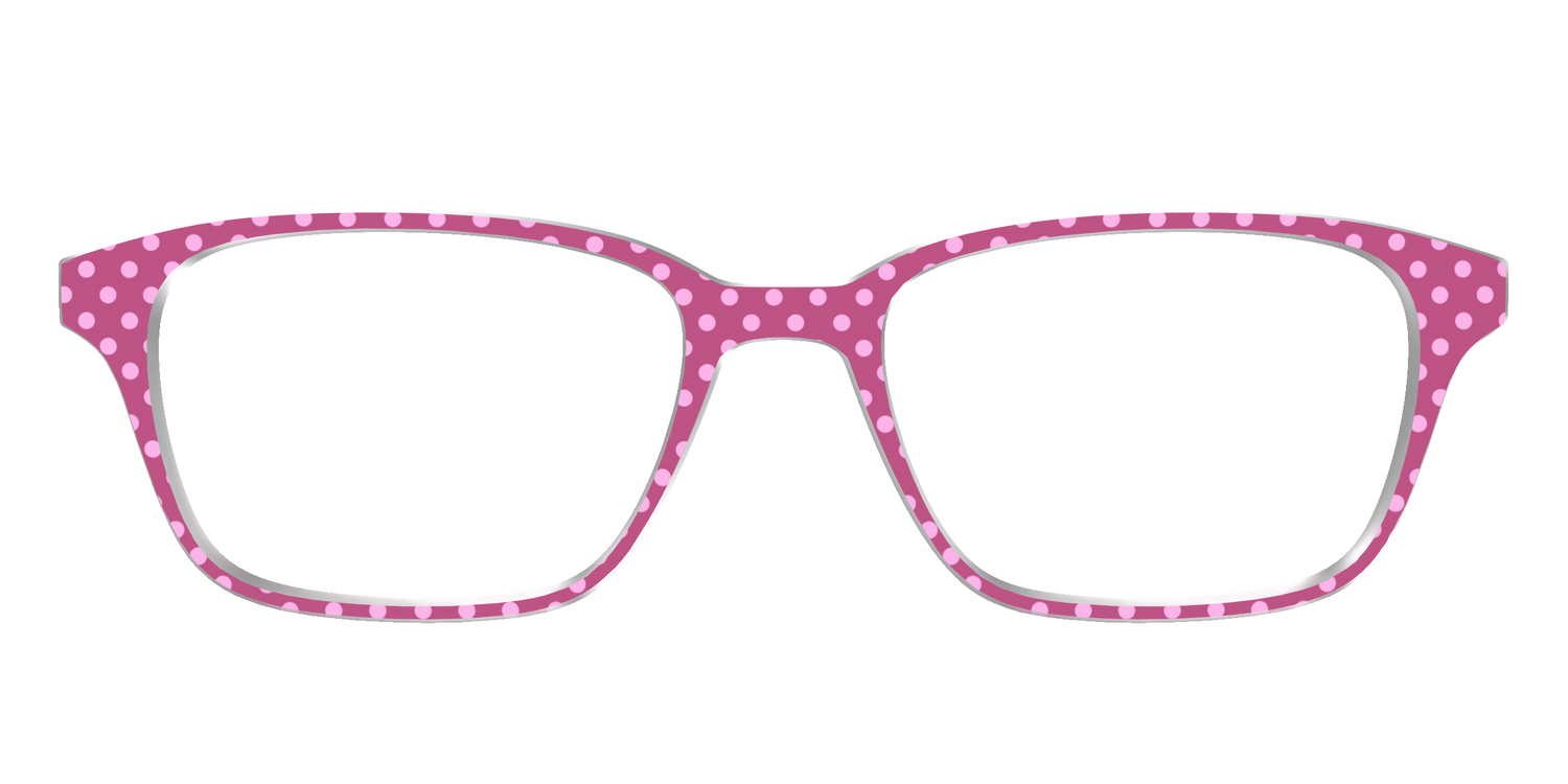 The Fuchsia Polka Dots - Front Top Image - Pair Eyewear