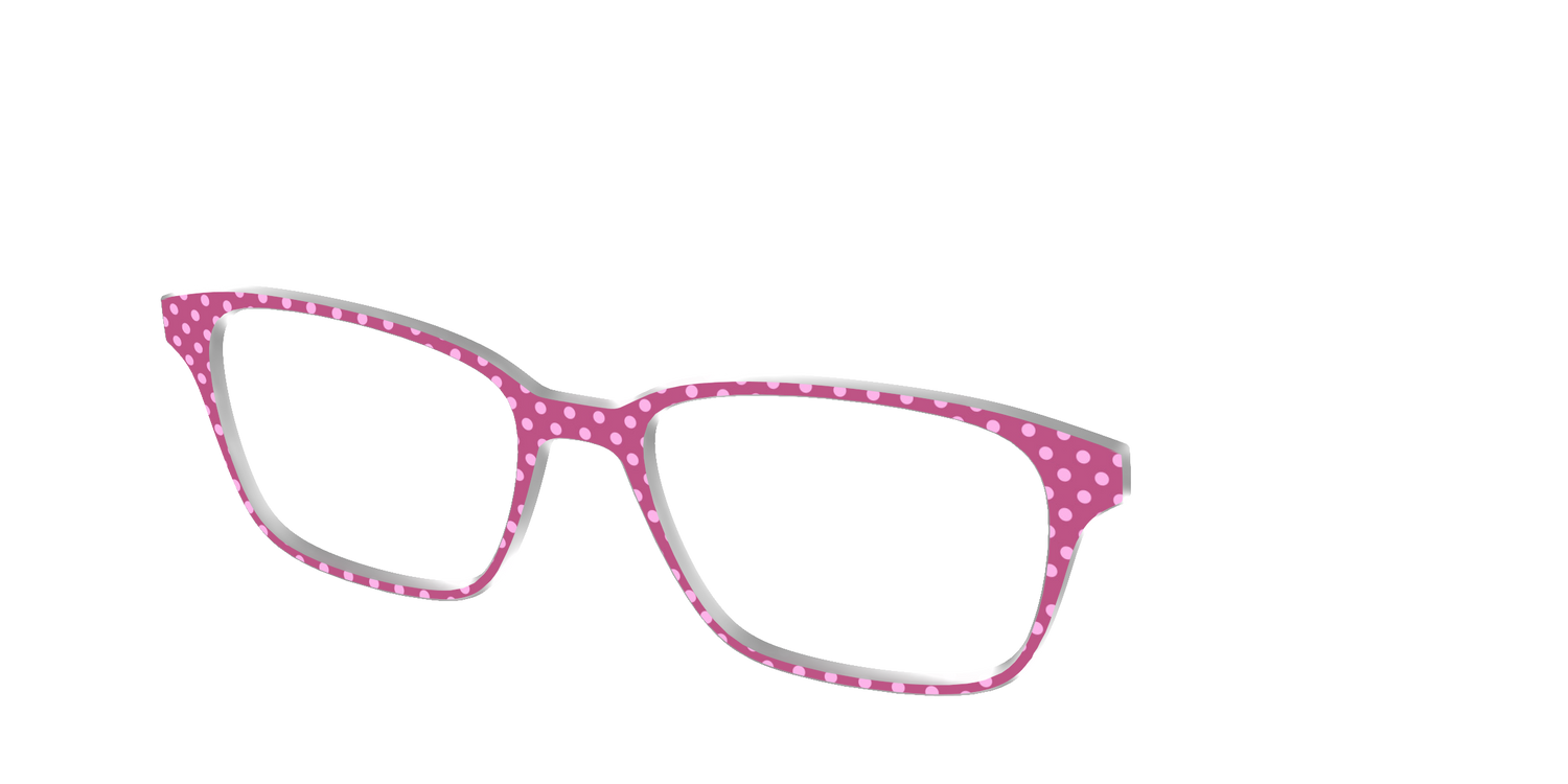 The Fuchsia Polka Dots - Angle Top Image - Pair Eyewear