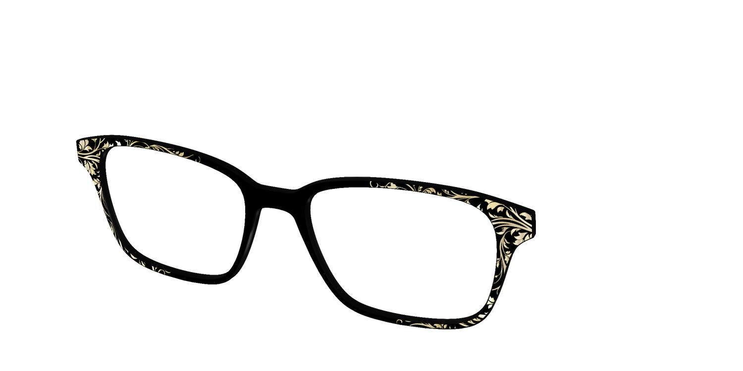 The Gold Foil Vines - Angle Top Image - Pair Eyewear