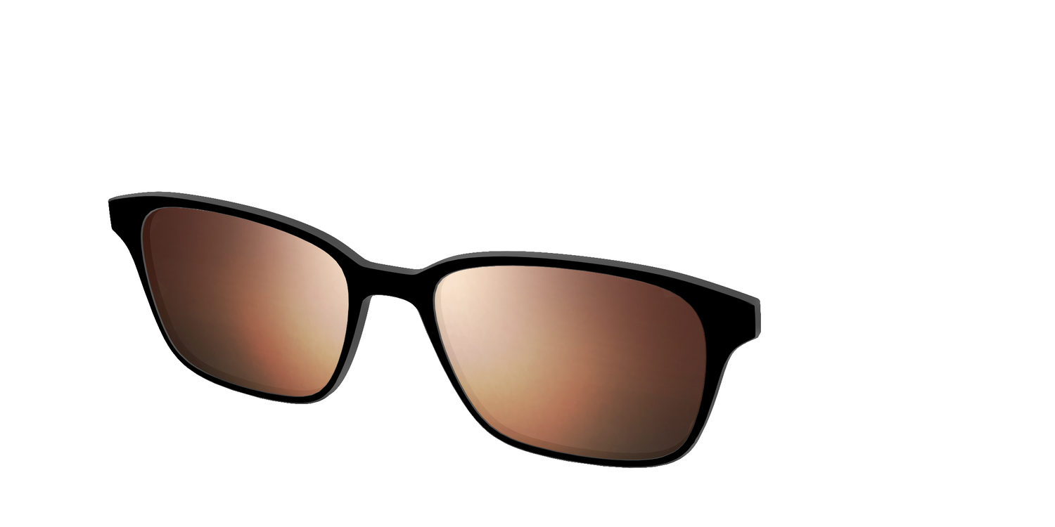 The Polarized Gold Reflective Sun Top - Angle Top Image - Pair Eyewear