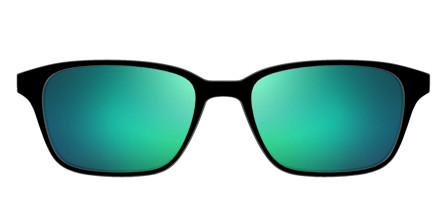 The Polarized Green Reflective Sun Top - Front Top Image - Pair Eyewear