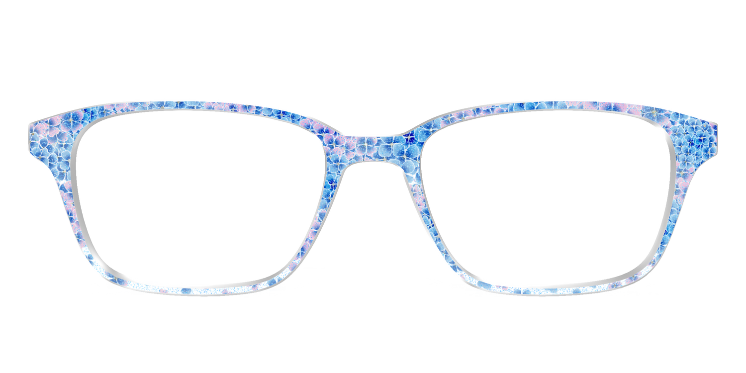 The Hydrangea Confetti Crystal with Gold Foil - Front Top Image - Pair Eyewear