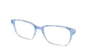 The Hydrangea Confetti Crystal with Gold Foil - Angle Top Thumbnail - Pair Eyewear