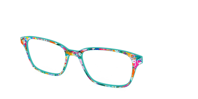 The Imaginative Tortoise with Bubble Glitter - Angle Top Thumbnail - Pair Eyewear