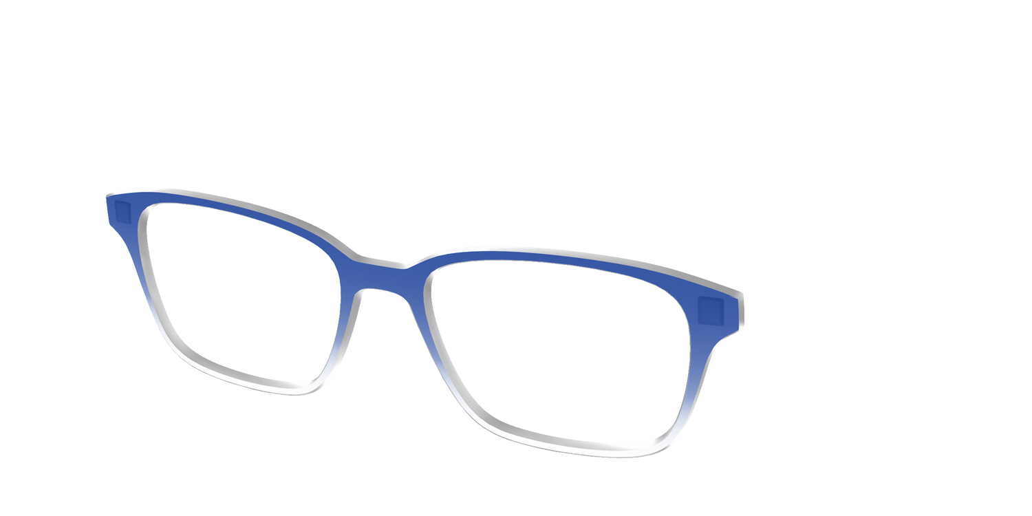 The Indigo Gradient Crystal - Angle Top Image - Pair Eyewear